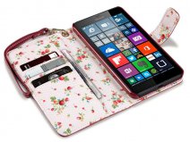 CaseBoutique Flower Wallet Case - Microsoft Lumia 640 XL hoesje