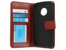 Bookcase Wallet Bruin - Motorola Moto G5 Plus hoesje