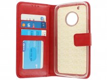 Bookcase Wallet Rood - Motorola Moto G5 Plus hoesje