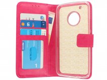 Bookcase Wallet Fuchsia - Motorola Moto G5 Plus hoesje