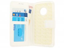 Bookcase Wallet Wit - Motorola Moto G5 Plus hoesje