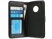 Bookcase Wallet Zwart - Motorola Moto G5 Plus hoesje