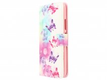 Butterflies Bookcase - Motorola Moto G5 Plus hoesje