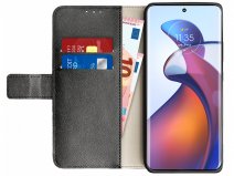 Just in Case Card Wallet Case Zwart - Motorola Edge 30 Fusion hoesje