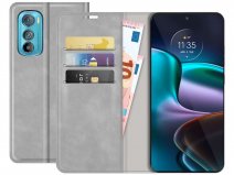Just in Case Slim Wallet Case Grijs - Motorola Edge 30 hoesje
