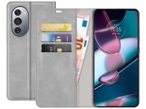 Just in Case Slim Wallet Case Grijs - Motorola Edge 30 Pro hoesje