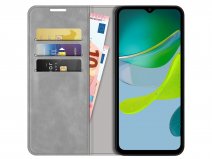 Just in Case Slim Wallet Case Grijs - Motorola Moto E13 4G hoesje