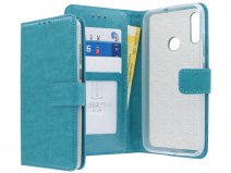 Book Case Mapje Turquoise - Motorola Moto E6 Plus hoesje