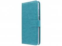 Book Case Mapje Turquoise - Motorola Moto E6 Plus hoesje