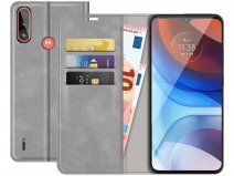 Just in Case Magnetic BookCase Grijs - Motorola Moto E7i Power hoesje