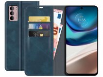 Just in Case Slim Wallet Case Blauw - Motorola Moto G42 hoesje