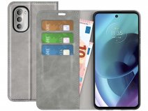 Just in Case Slim BookCase Grijs - Motorola Moto G51 5G hoesje