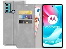 Just in Case Slim BookCase Grijs - Motorola Moto G60s hoesje