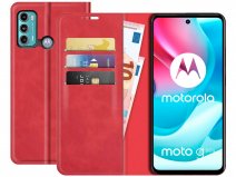 Just in Case Slim BookCase Rood - Motorola Moto G60s hoesje