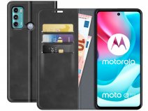 Just in Case Slim BookCase Zwart - Motorola Moto G60s hoesje