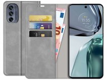 Just in Case Slim Wallet Case Grijs - Motorola Moto G62 hoesje