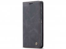 CaseMe Vintage BookCase Zwart - Motorola Moto G71 5G hoesje