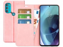 Just in Case Slim BookCase Roze - Motorola Moto G71 5G hoesje