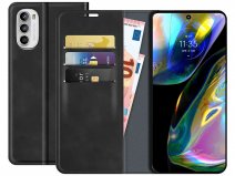 Just in Case Slim Wallet Case Zwart - Motorola Moto G82 hoesje