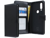 Book Case Mapje Zwart - Motorola One Action hoesje