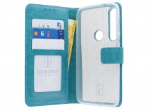 Bookcase Mapje Turquoise - Motorola One Macro hoesje