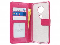 Book Case Wallet Roze - Motorola Moto G7 hoesje