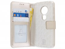 Book Case Wallet Goud - Motorola Moto G7 Play hoesje