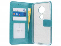 Book Case Wallet Turquoise - Motorola Moto G7 Plus hoesje
