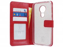 Book Case Wallet Rood - Motorola Moto G7 Power hoesje
