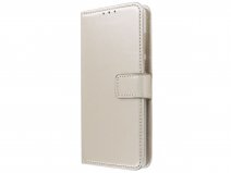 Book Case Wallet Mapje Goud - Motorola One Vision hoesje