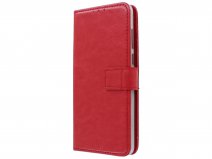 Book Case Wallet Mapje Rood - Motorola One Vision hoesje