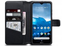 CaseBoutique Leather Wallet Case Zwart - Nokia 7.2 hoesje