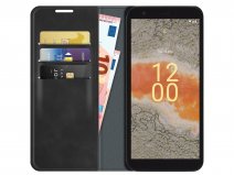 Just in Case Slim Wallet Case Zwart - Nokia C02 hoesje