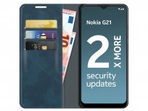 Just in Case Slim Wallet Case Donkerblauw - Nokia G11/G21 hoesje