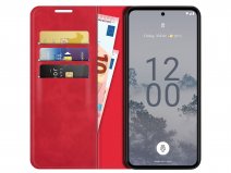 Just in Case Slim Wallet Case Rood - Nokia X30 hoesje