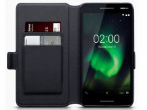CaseBoutique SlimFit Zwart Leer - Nokia 2.1 hoesje