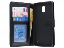 Bookcase Wallet Zwart - Nokia 2 hoesje