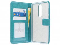 Book Case Mapje Turquoise - Nokia 3.1 Plus hoesje