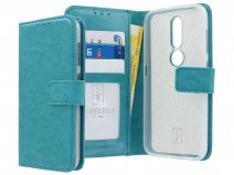 Book Case Wallet Mapje Turquoise - Nokia 4.2 hoesje