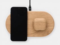 Oakywood Dual Slim Charging Pad Oak - Draadloze Oplader van Hout