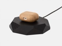 Oakywood Geometric Charging Pad Black - Draadloze Oplader van Hout