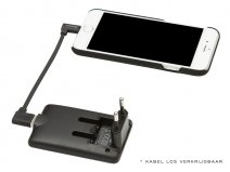 Knomo Opvouwbare Reislader USB Oplader met Leren Tasje