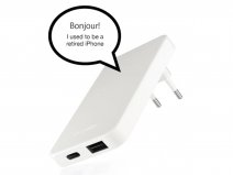 Le Cord Sustainable Charger Wit - Oplader van Gerecycled Plastic (QC/PD)
