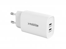 Mobilize 45W GaN Wall Charger Oplader met 2 x USB-C - Wit