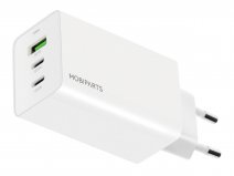 Mobiparts 65W GaN Wall Charger - Oplader met 2 x USB-C/1x USB-A