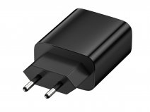 Woodcessories USB-C Fast Wall Charger Zwart - 30W Oplader Snellader
