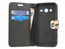 Leopard Book Case - Samsung Galaxy Core 2 hoesje