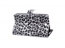 Leopard Sideflip Kunstleren Stand Case Samsung Galaxy Note 2 (N7100)