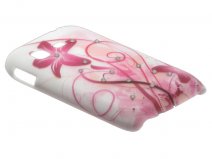 Crystals ''Pink Floral'' Case Samsung Galaxy Pocket (S5300)