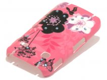 Crystals Pink Flowers Case Samsung Galaxy Gio S5660